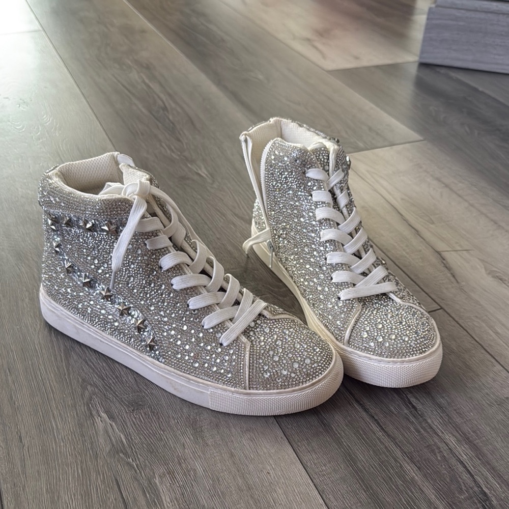 Sparkling High-Top Sneakers